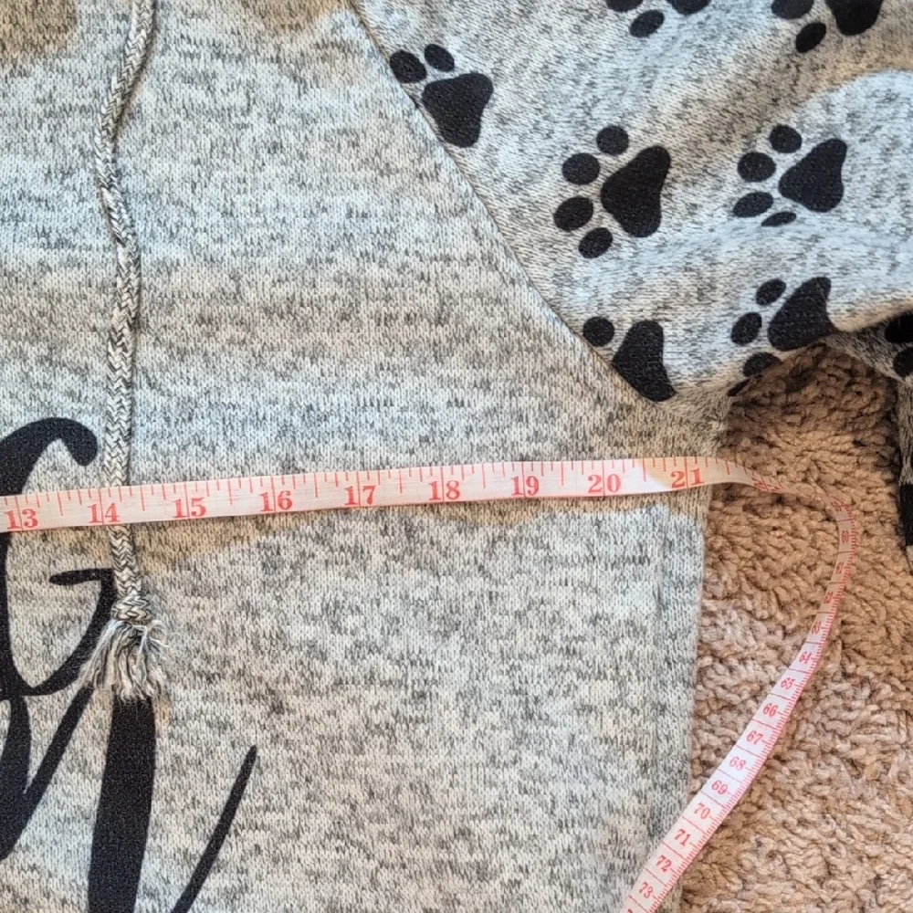 Gray Dog Mom Paw Print Women's Hoody